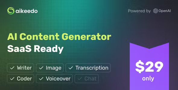 Aikeedo - AI Content Generator Platform - SaaS Ready